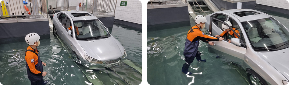 침수차량탈출 사진