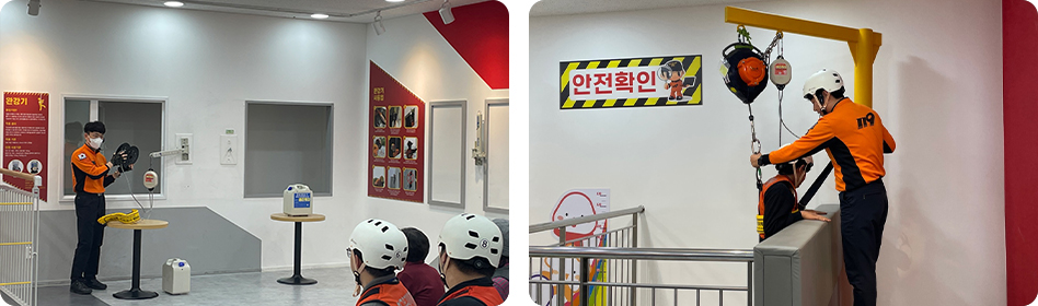 피난체험 사진