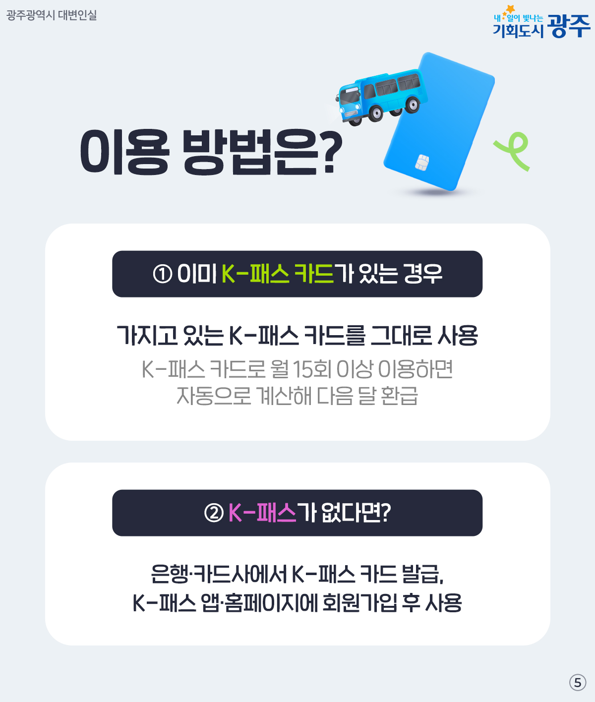 고유가 시대, 교통비 환급을? K-패스 카드 1장으로 대중교통비 통 크게 환급받으세요!_5
