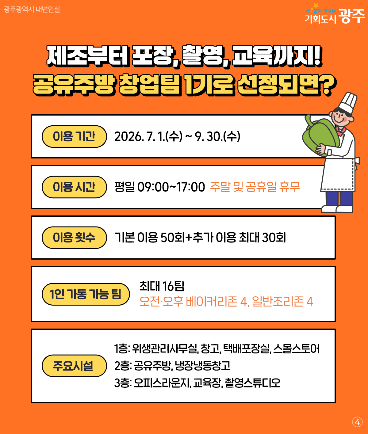 공유주방 창업팀 1기 모집 꿈의 주방 주인공을 찾습니다!_4