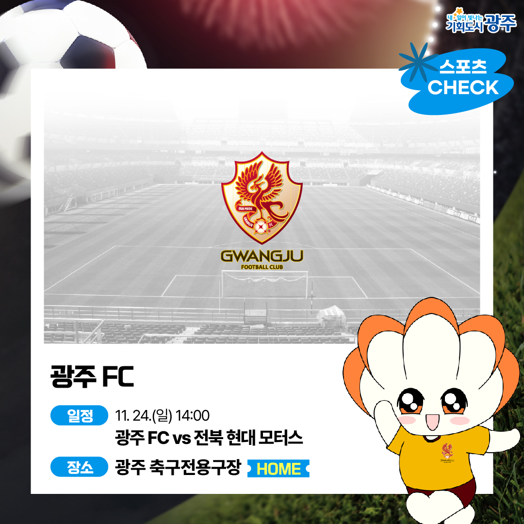 GWANGJU WEEK 이번 주 광주에는 어떤 소식이? #11월3주차 #광주FC #단풍스팟_8