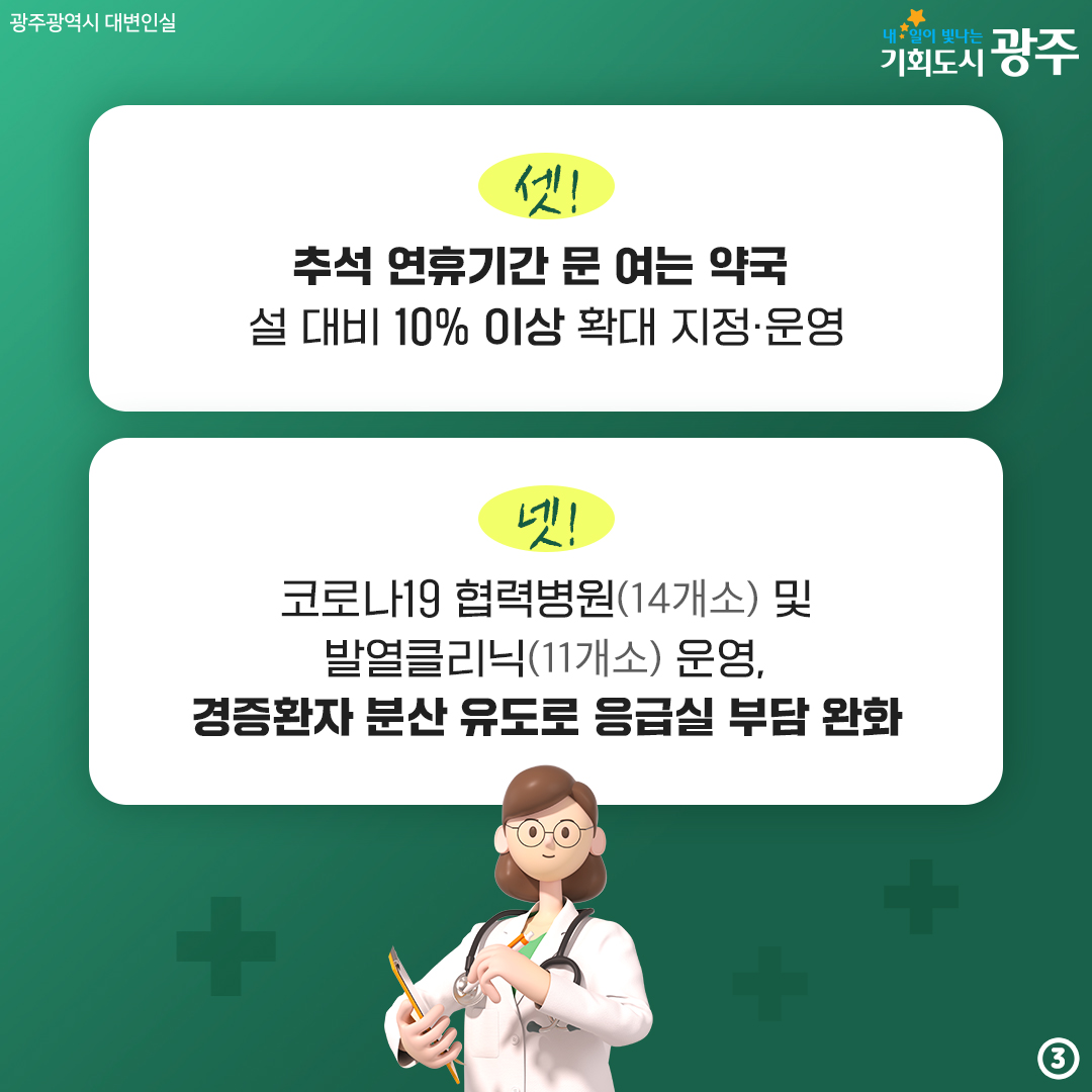 시민이 안심하는 추석 만들기! 광주광역시가응급의료체계 유지 특별대책을 가동합니다!_3