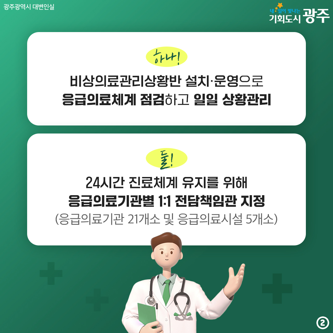 시민이 안심하는 추석 만들기! 광주광역시가응급의료체계 유지 특별대책을 가동합니다!_2