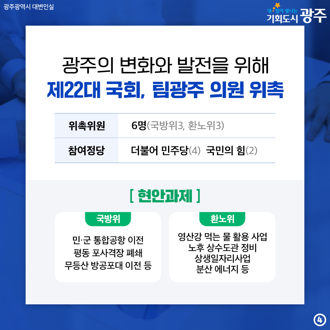 국회 광주의 날 개최 광주를 변화시킬 팀 광주가 온다! 국회-정당-광주광역시가 2025년 지방자치시대 30주년을 맞아 국회, 광주의 날로 함께합니다._4