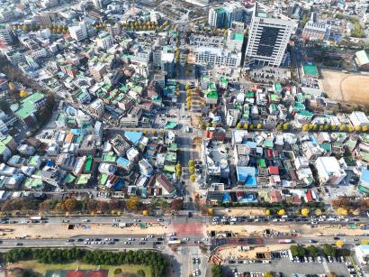 서남로 도로확장공사, 조선대입구 교차로 지하철 2호선 공사 현장