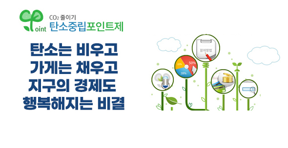 co2 줄이기 탄소중립포인트제 탄소는 비우고 가게는 채우고 지구의 경제도 행복해지는 비결